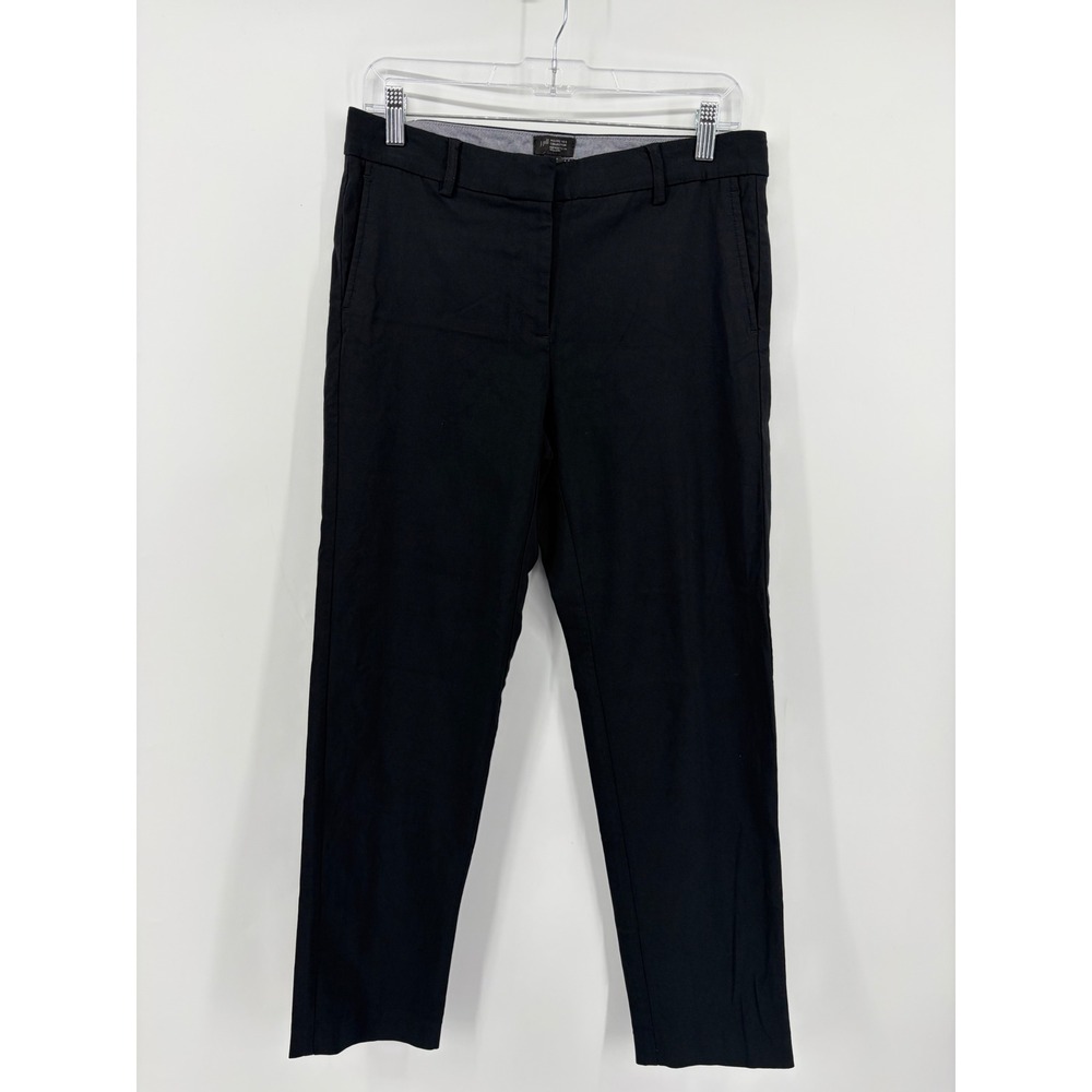 J.Jill Womens 6‎ Black Wearever Refined Woven Trousers Slim Straight Ankle Pants